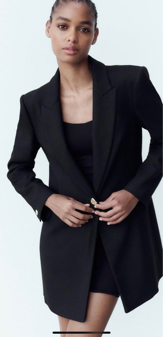 Zara blazer long discount