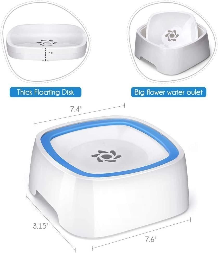 2096 Dog Water Bowl Vehicle Carried Floating Bowl No Spill Dog Bowl Anti Gulping Dripless Avoid Wet Mouth Pet Bowl with Food Grade Material for Dogs Cats Keep Water Fresh Pet Supplies Homes