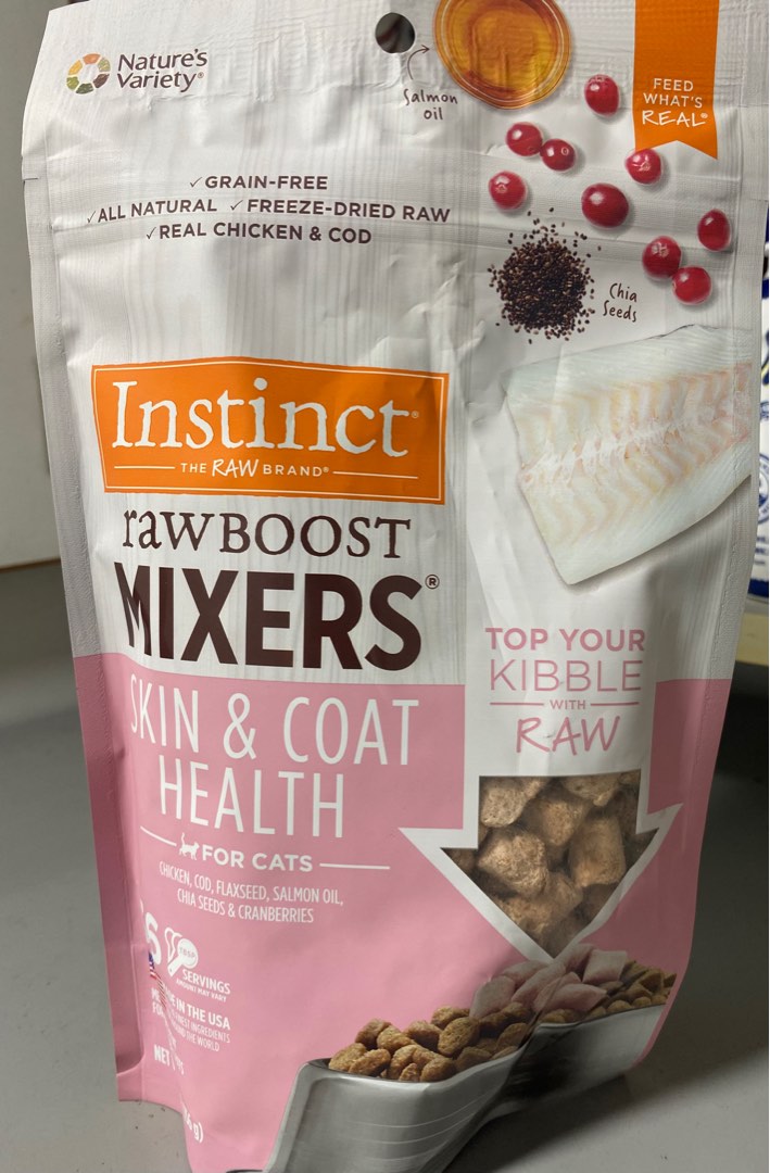 全新/未開/平讓/美國製 Instinct Raw Boost 貓貓美毛護膚凍乾伴糧 Instinct FreezeDried