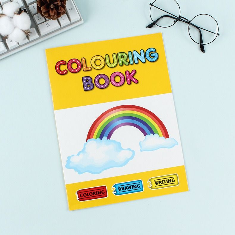 A4 Size Fun Activity English Educational Colouring Book for Kids ...
