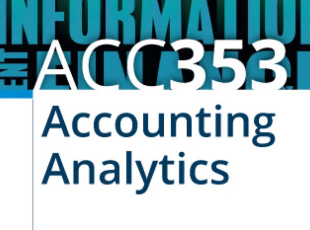 ACC353 Accounting Analytics, Everything Else on Carousell