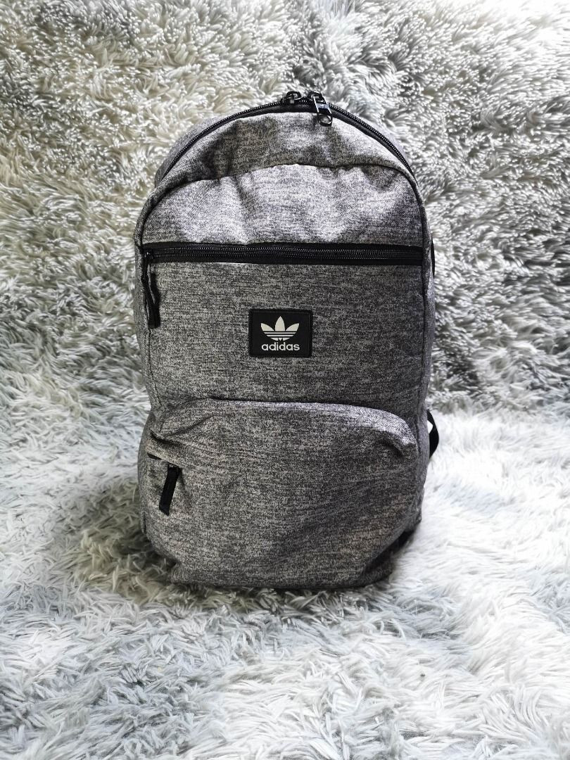 Adidas Gray With the 3 Stripes Logo National Backpack