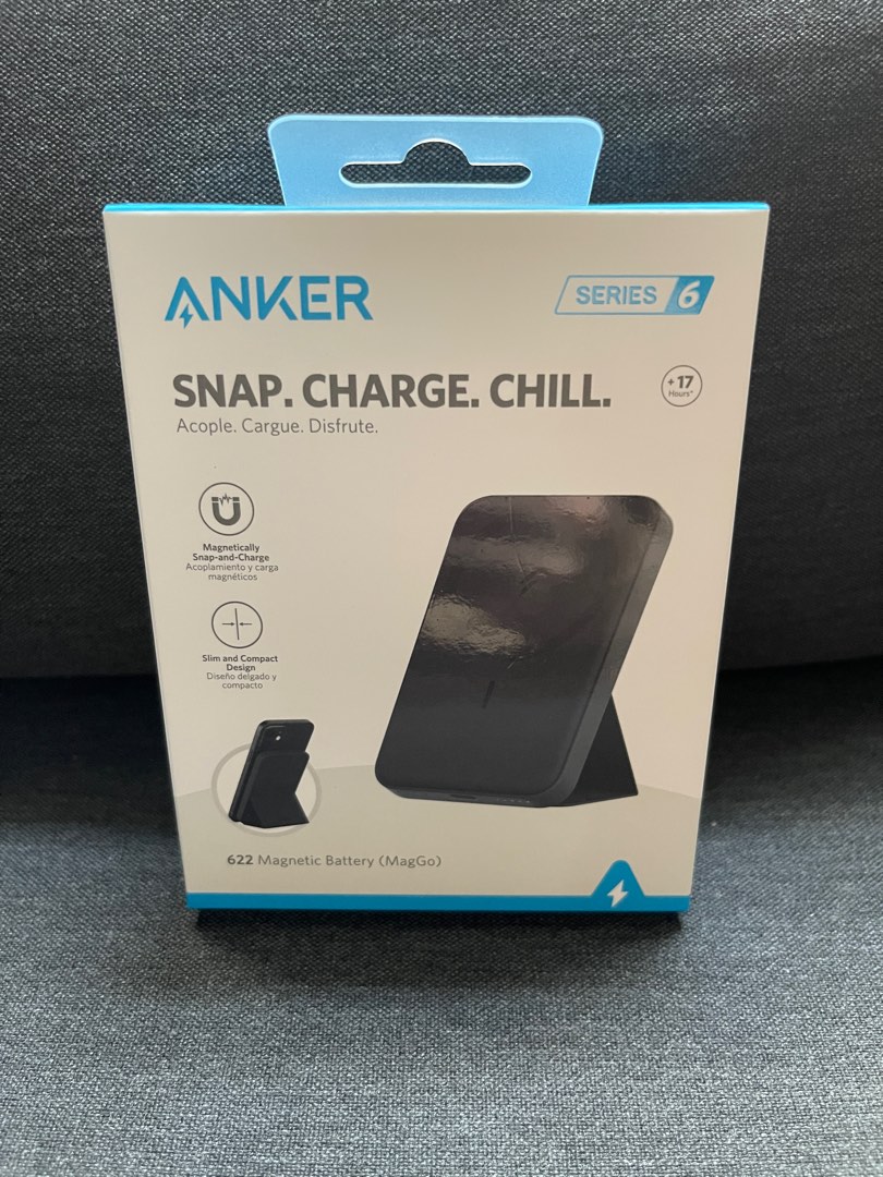 Anker 622 Magnetic Wireless Battery (MagGo) Snap Charge Chill - Black OPEN  BOX