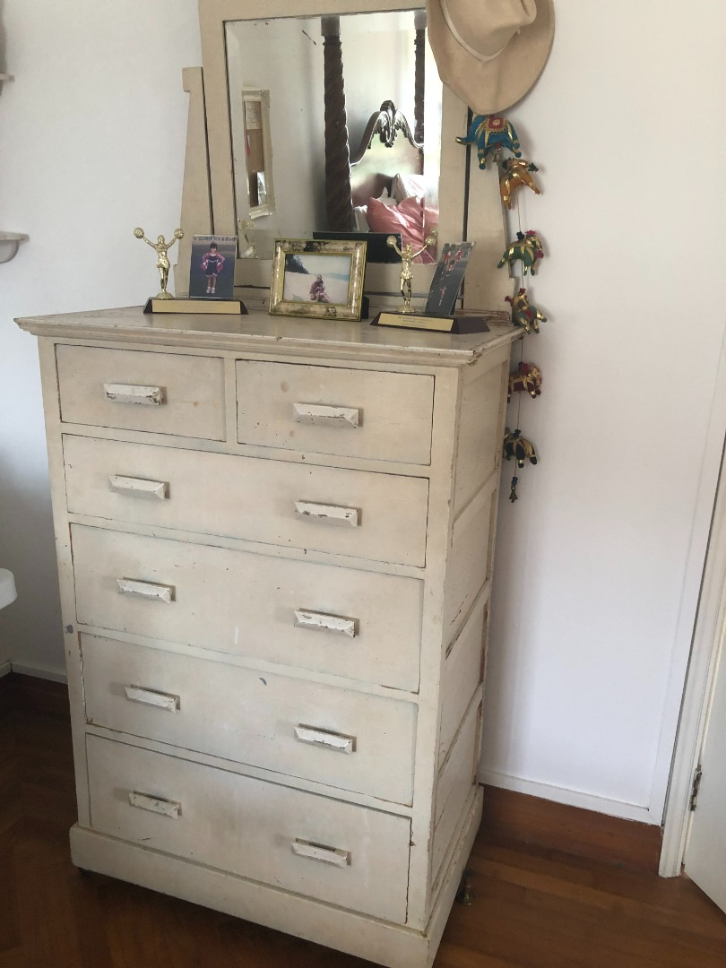 Antique Canadiana Dresser with Mirror, Furniture & Home Living