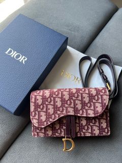 SILI Preorder - New Dior slim pochette saddle in navy