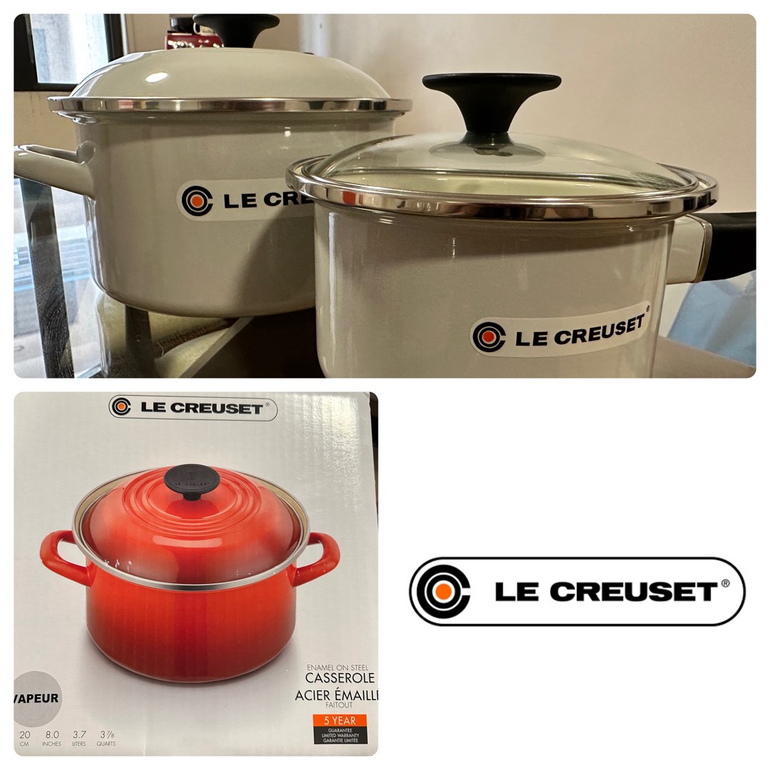 Authentic LE CREUSET Enamel on Steel Casserole in Vapeur color on Carousell
