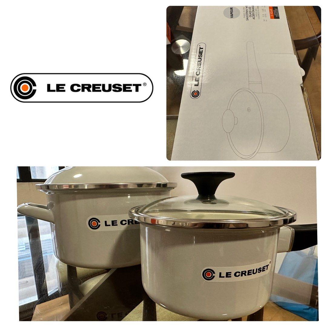 Le Creuset Cuit-Vapeur Grand Modèle 24 Cm Avec Couvercle Verre – Acier Inoxydable, Compatible 20-24 Cm, Cuisson Saine & Savoureuse
