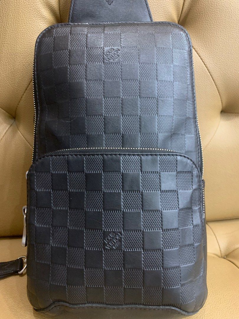 Louis Vuitton, Bags, Louis Vuitton Damier Infini Avenue Sling Bag In Onyx  And Silver