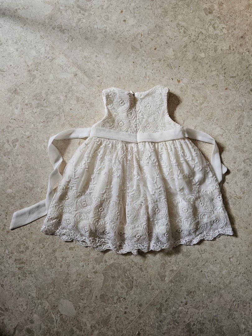 Girls cream sale party dress