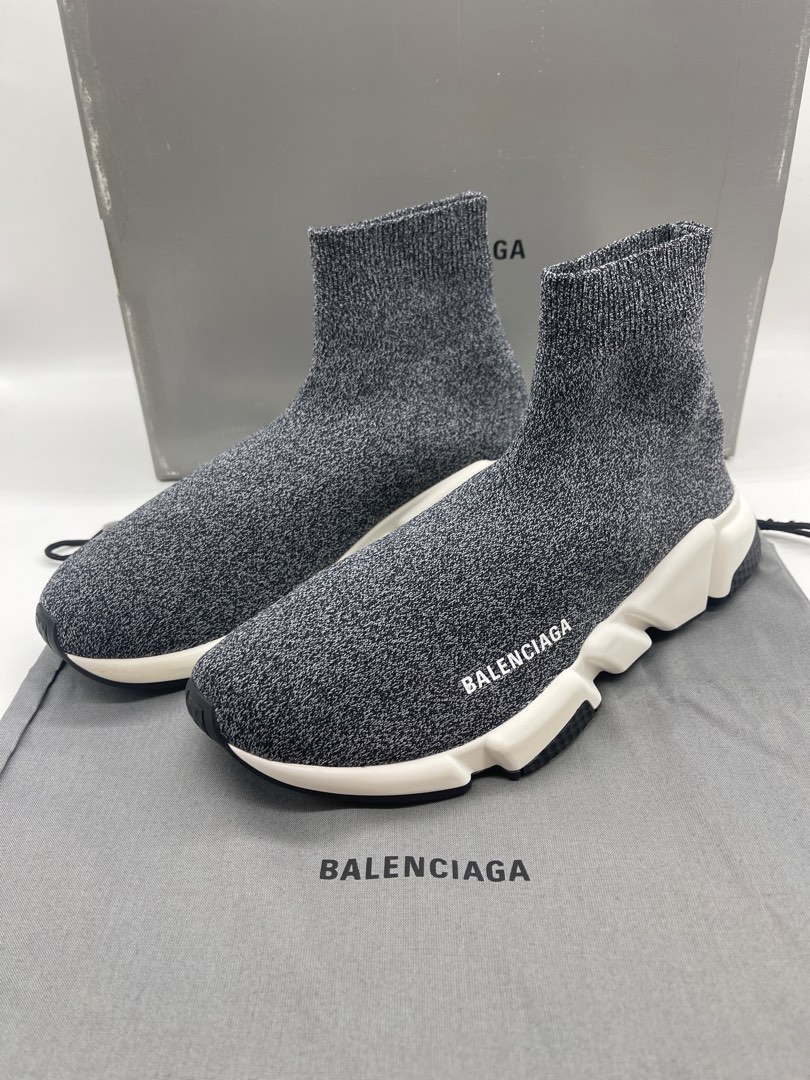 Grey balenciaga hotsell speed trainer