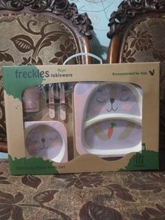Bamboo Fibber Kids Set Freckles Tableware Feeding Set For Kids