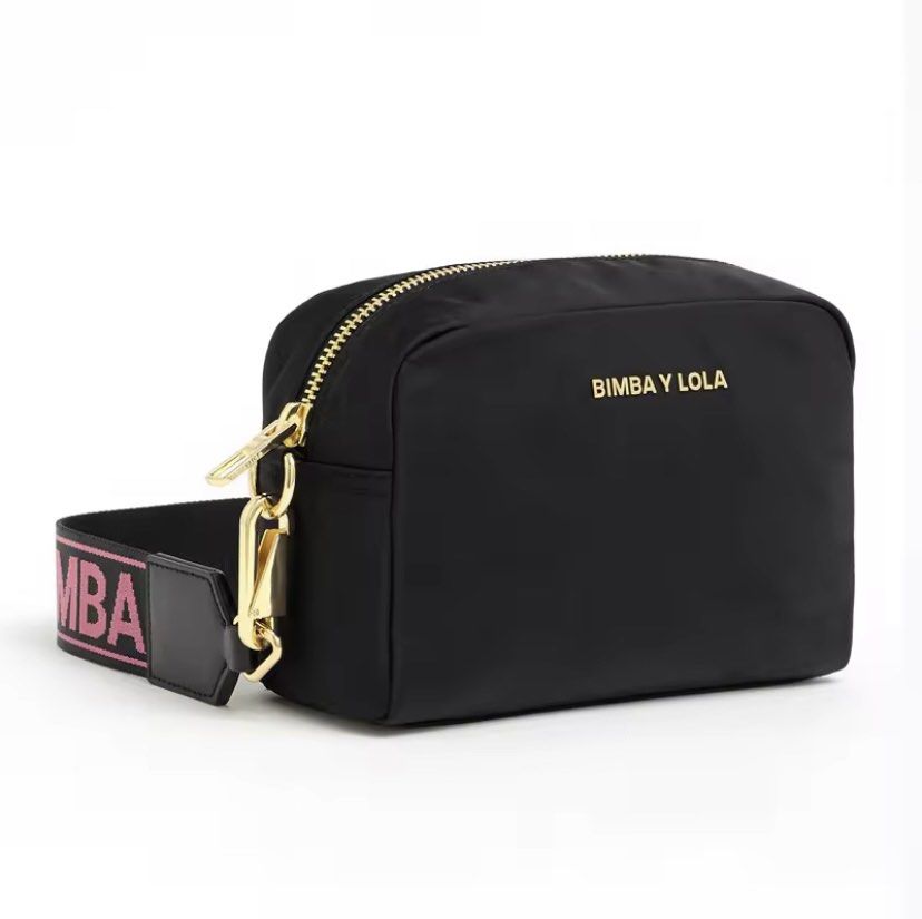 Bimba Y Lola S Black Nylon Crossbody Bag, Women's Fashion, Bags & Wallets, Cross-body  Bags on Carousell