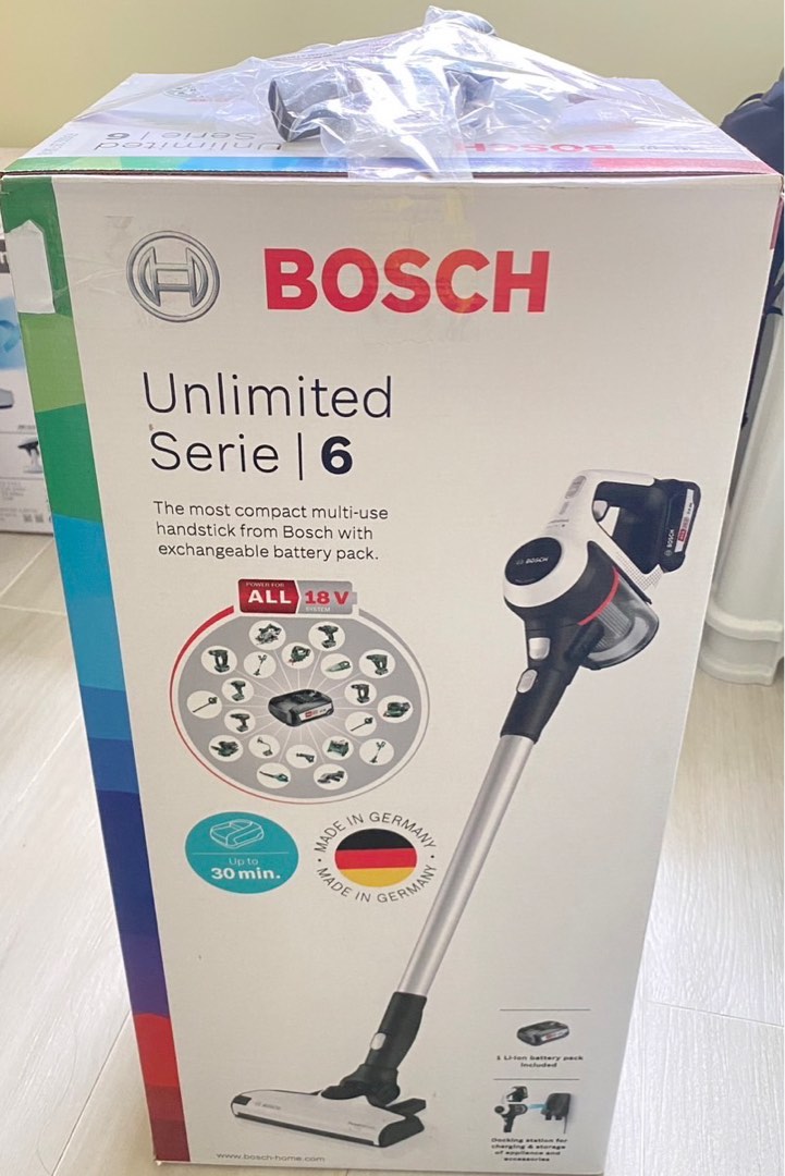 Bosch Series 6 充電式吸塵機 Unlimited BBS611LAG 德國製造, 家庭電器, 吸塵機 ＆ 家居清潔電器 ...
