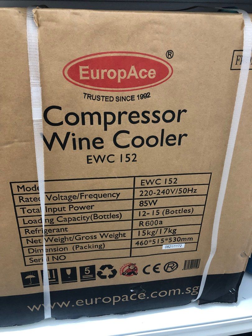 Brand new EuropAce Compressor Wine Cooler, TV & Home Appliances
