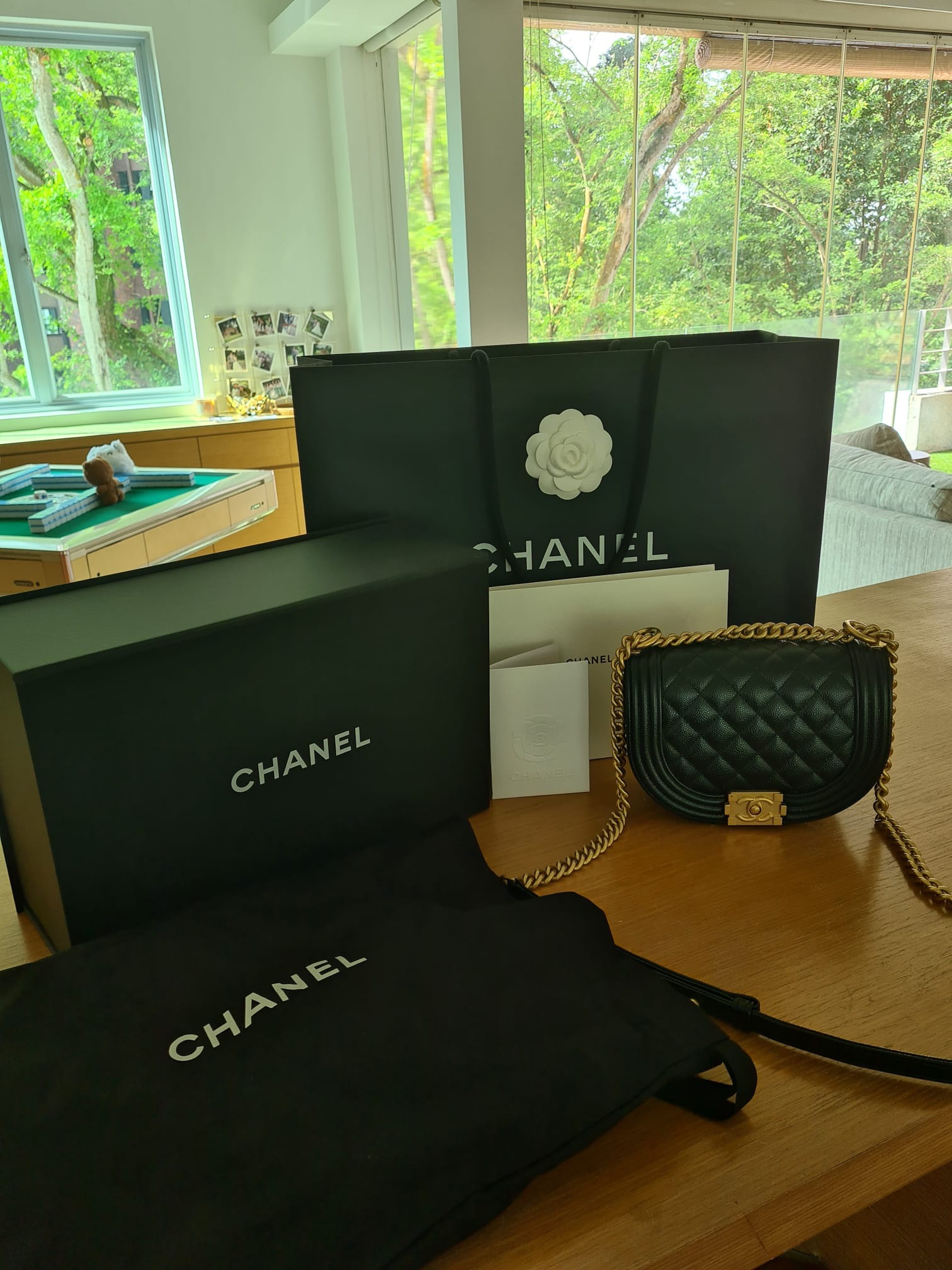 Brand New Small Boy Chanel Messenger Bag - Grained Calfskin