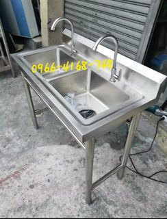 ♦️BRAND NEW  STAINLESS KITCHEN  SINK/1.MM THICKNESS/BRAND NEW/IN STOCK/COMPLETE FITTINGS WITH FREE FAUCET/CASH ON DELIVERY