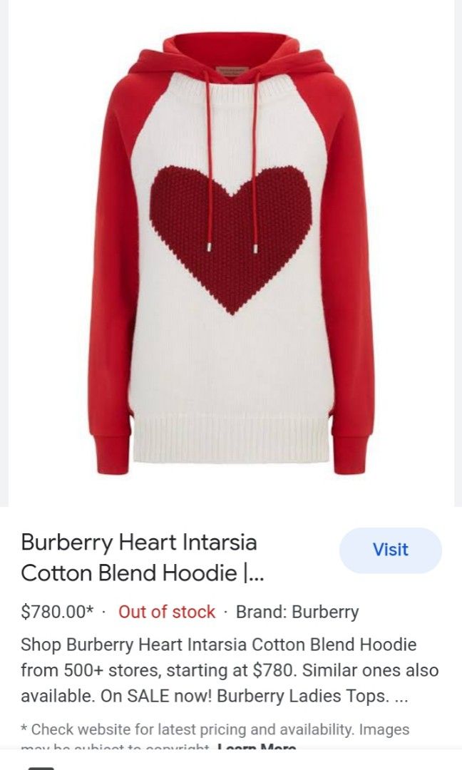 Burberry heart sweater online