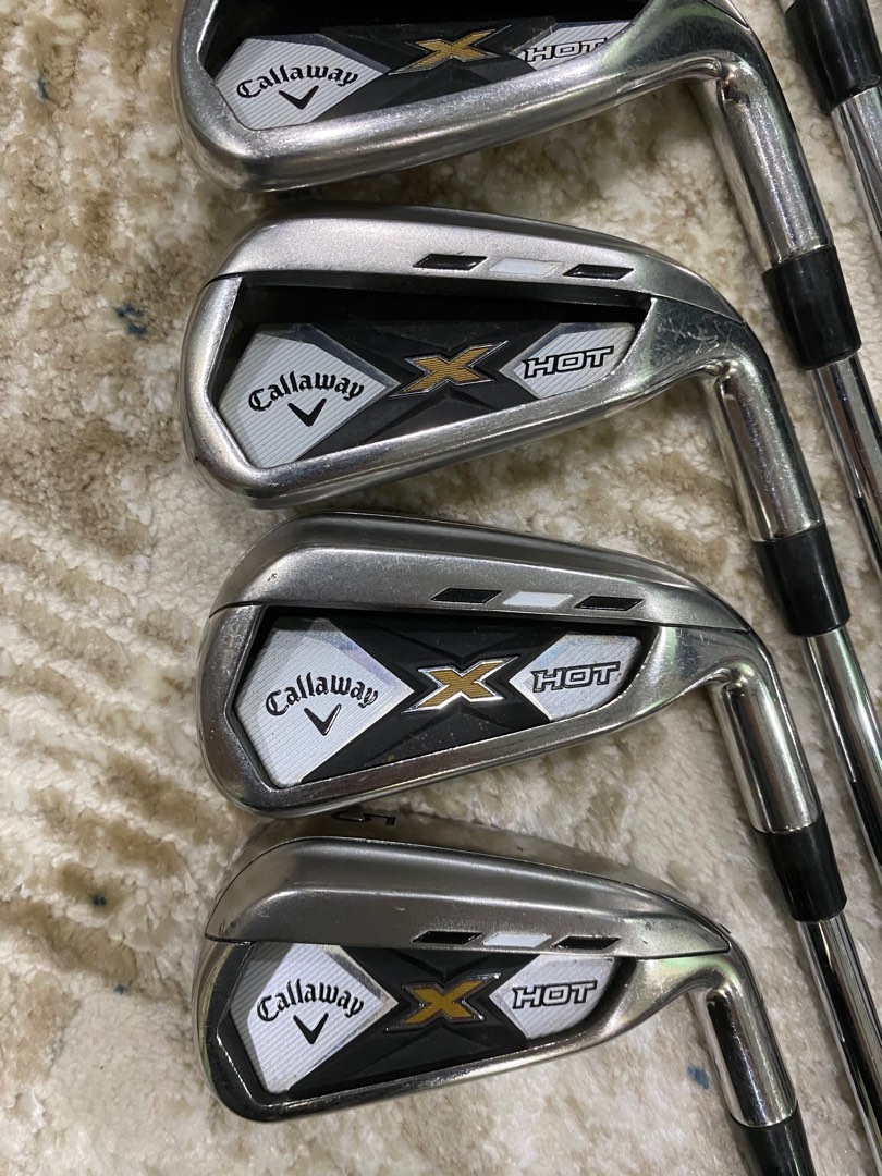 Callaway X Hot iron full set (shaft upgraded), Sports Equipment, Sports