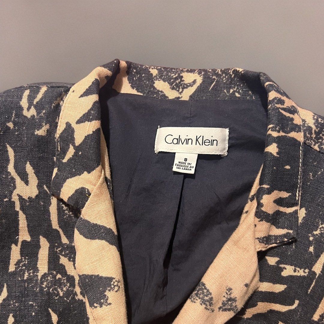 Calvin klein linen blazer clearance