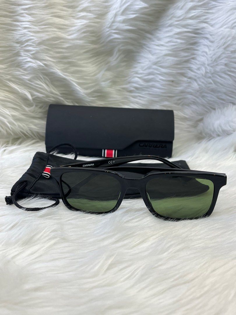 CARRERA Demo Rectangular Sunglasses (Category: Sunglasses & Eyewear) located in Taguig. Submitted by mhalet.902 (Listing ID 1245304944, Image 2). Description: Gender: Unisex Model: 5546/V Bridge Size: 18mm Temple Length: 100mm Length of Drop: 45mm Lens Type / Color: Full Shade/Green Frame Material: Acetate Lens Measurement: 52mm W x 38mm H Inclusion: Original case and original dust bag Detailed Item Description: This item has been used but no maj