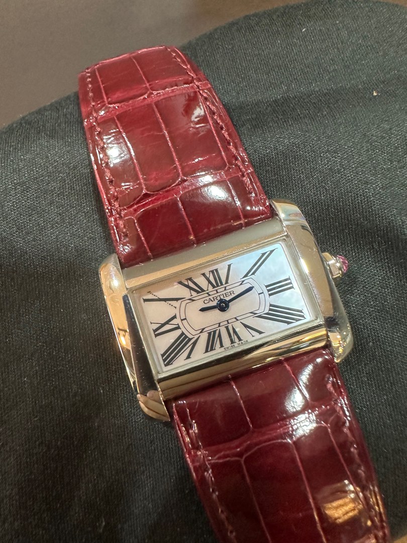Cartier mother of pearl watch hot sale