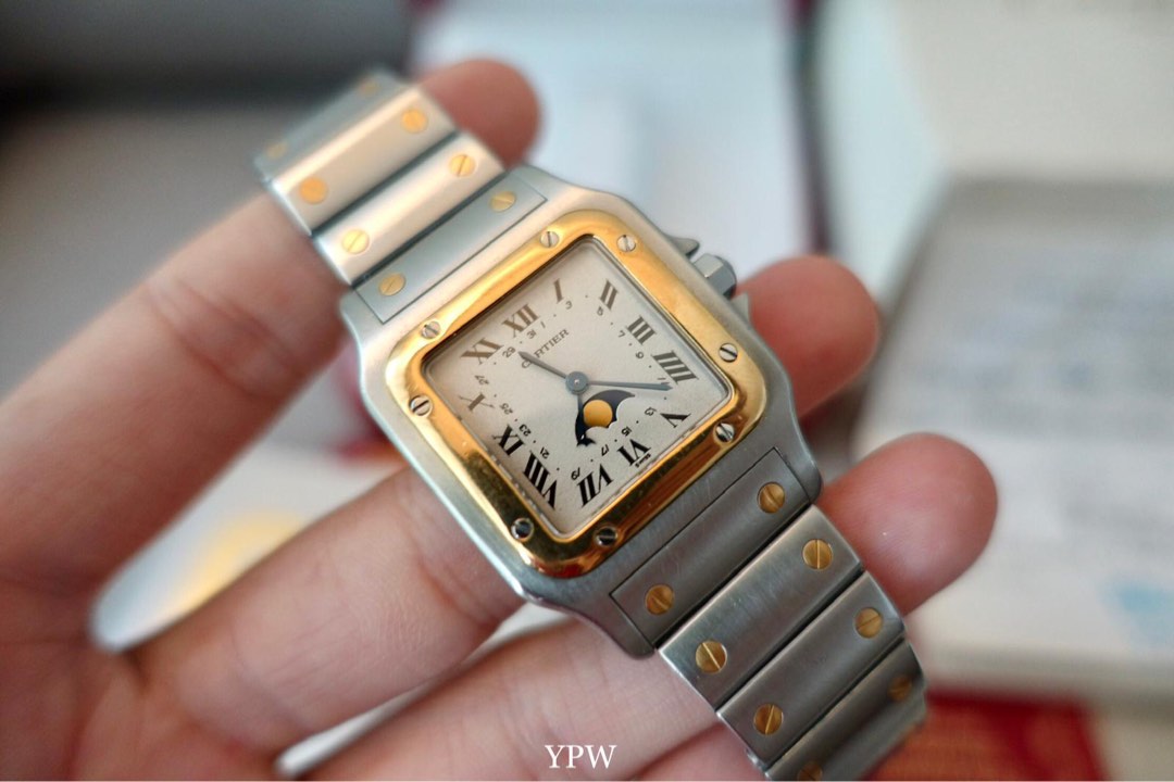 Cartier santos moonphase sale