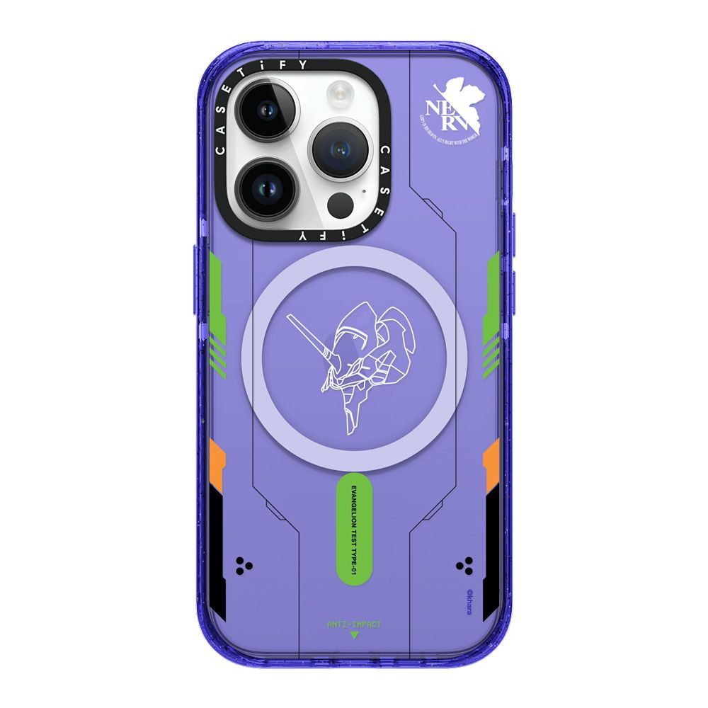 🏅🈹💔低至七折‼️CASETiFY x Evangelion Test Type-01 Case MagSafe 兼容EVA 初號機新世紀福音戰士iPhone  14 Pro / 14 Plus Case , 手提電話, 電話及其他裝置配件, 手機套及手機殻-