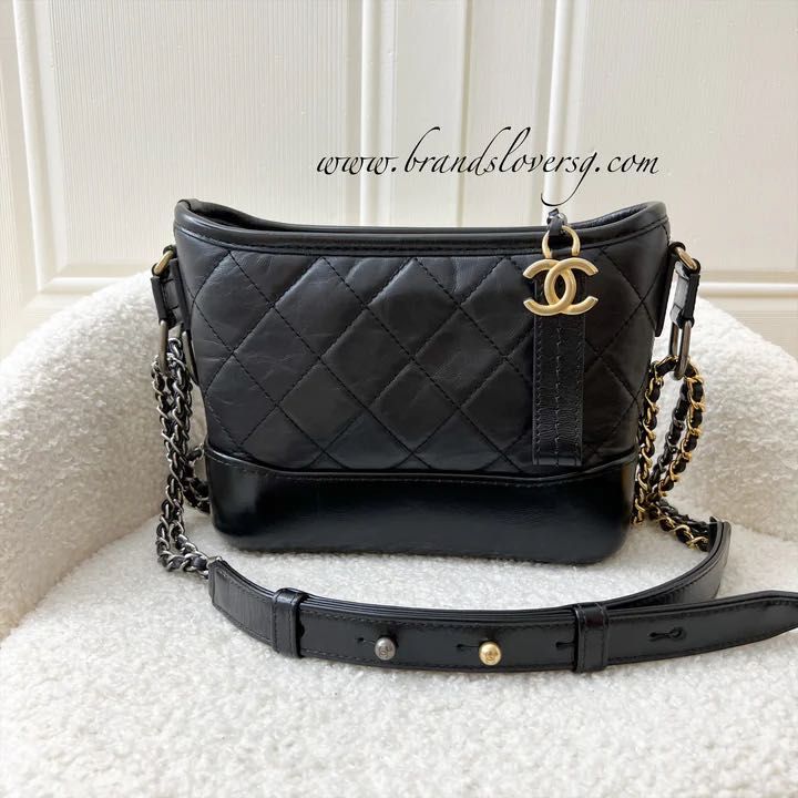 Chanel Gabrielle Bag Small So Black, Luxury, Bags & Wallets on Carousell