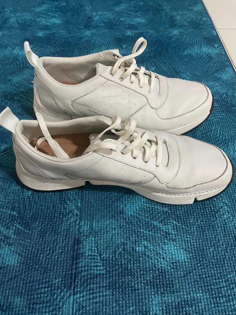 Clarks full leather white sneakers man Women s Fashion