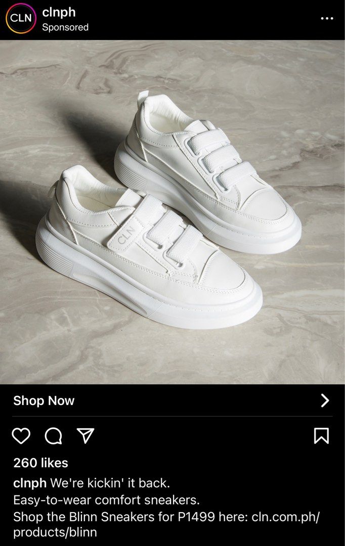cln white shoes