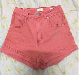 Cotton On Red Denim Shorts