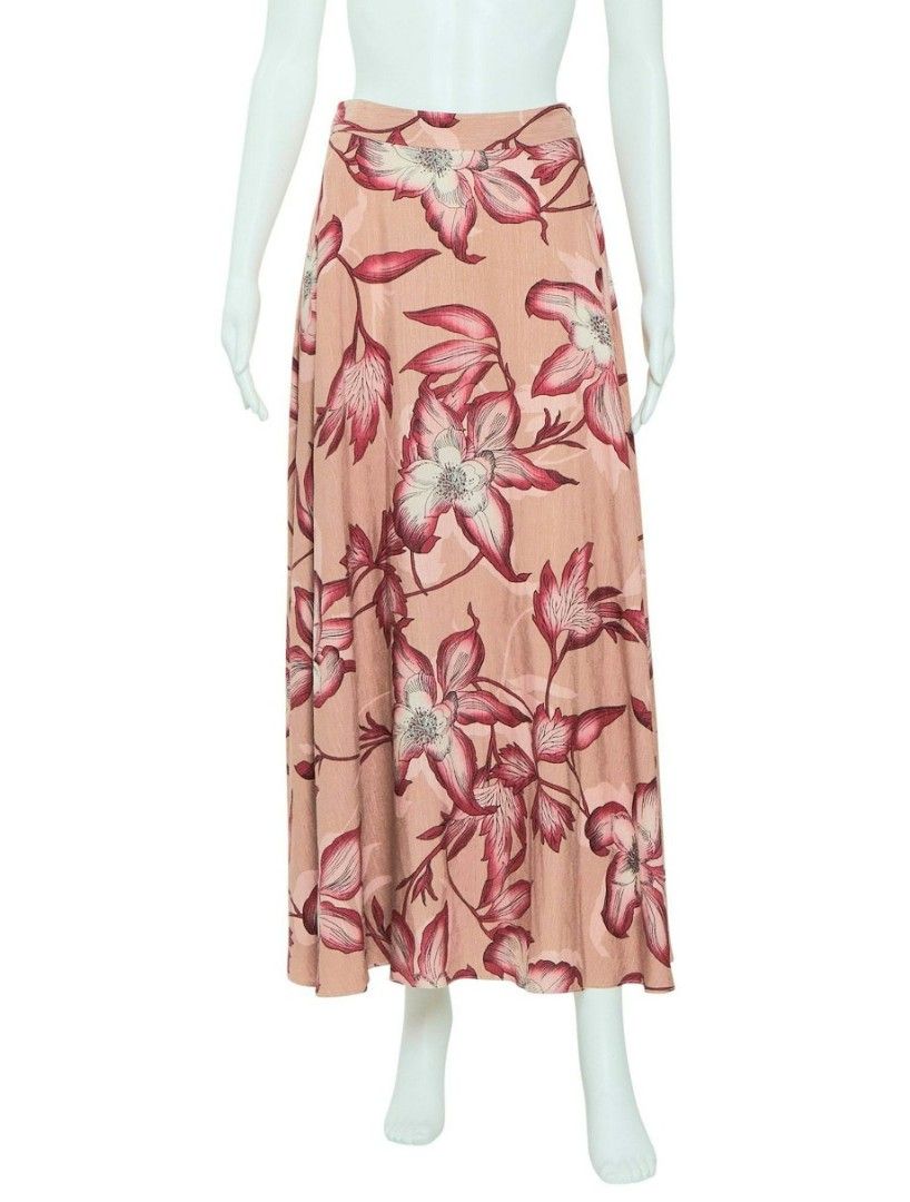 print maxi skirt silk skirt country road