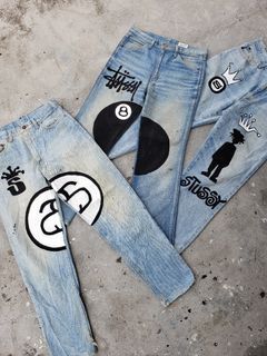 Custom jeans stussy
