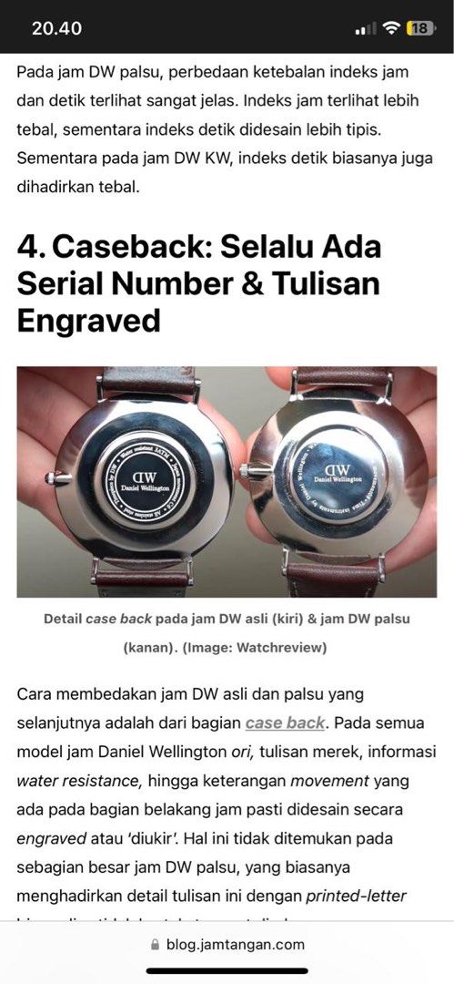 Original Daniel Wellington Watch jam tangan DW