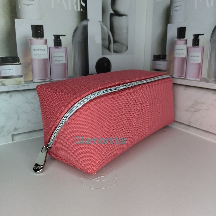 Dior Beauty Orang Red Makeup Bag Pouch New Size 17 x 8 x 8cm