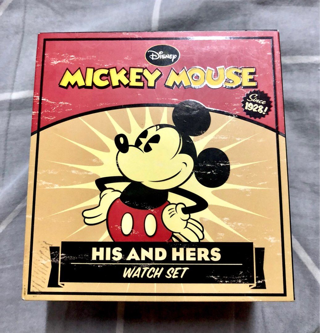Mickey mouse his and hers watch set store