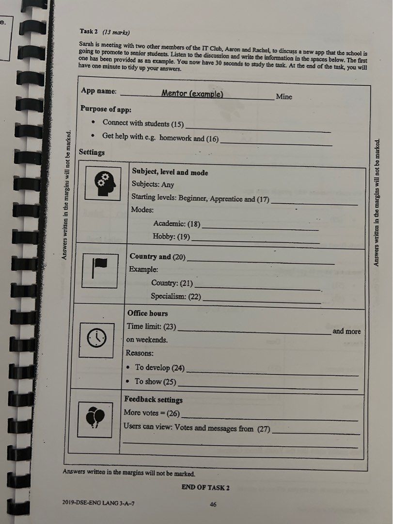 Dse english listening sample paper to 2022 including datafiles and