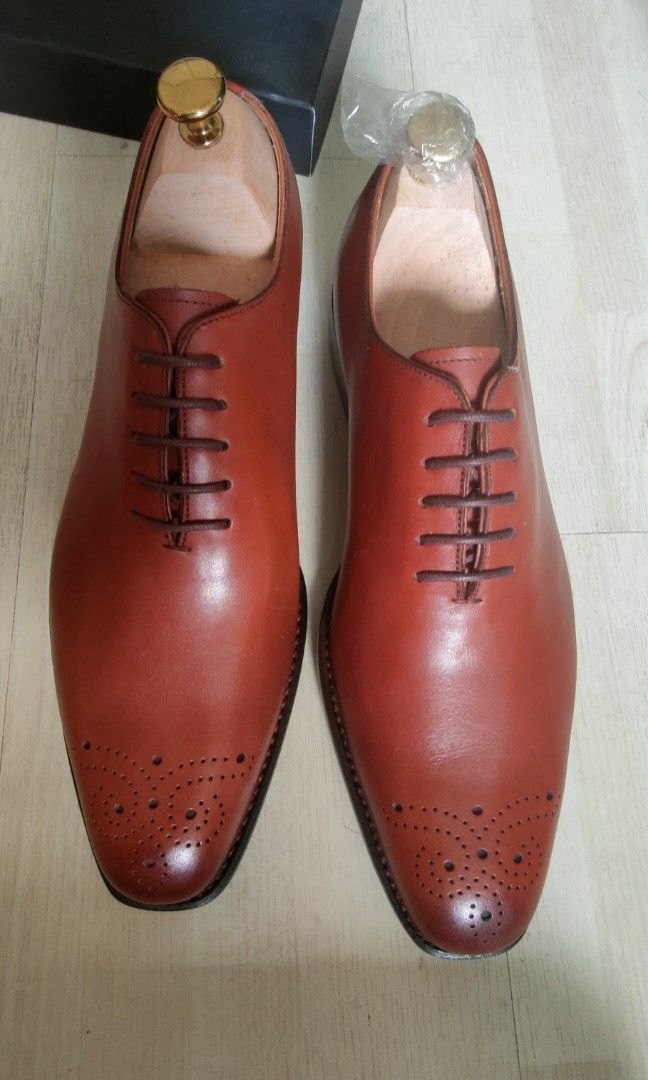 Ed et al brown wholecut size 40 goodyear welt Oxford dress shoes full grain leather