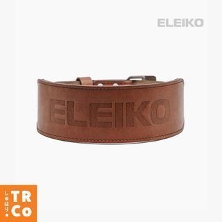 Eleiko Weightlifting Leather Belt - Brown. Premium Swedish Rawhide Lifting Belt. For Support During Lifts.