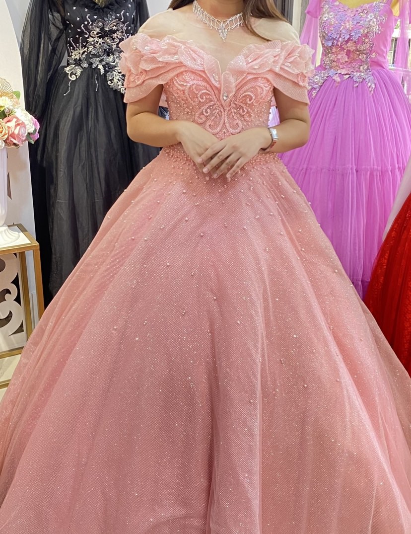 Evening Pink Gown Dress Grand Ball and Prom Women s Fashion