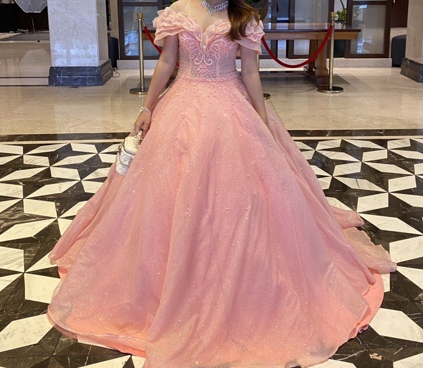 Evening Pink Gown Dress Grand Ball and Prom