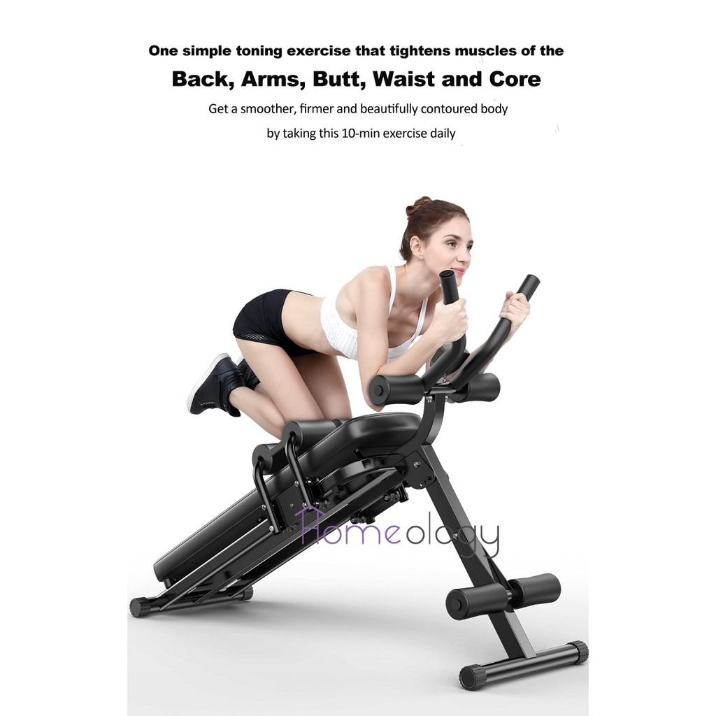 Fitness Equipment Butt Lifting Machine Body AB Muscles Building Excise Sit Up Bench Home Gym Exerciser Gear Roller Bars SB0392