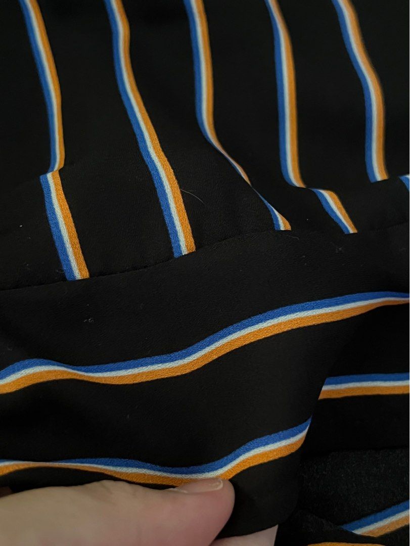 Forever 21 Black And Stripe Shorts (Category: Shorts) located in Paranaque City. Submitted by chicnuggies (Listing ID 1245256352, Image 3). Description: material is thin but not see through.