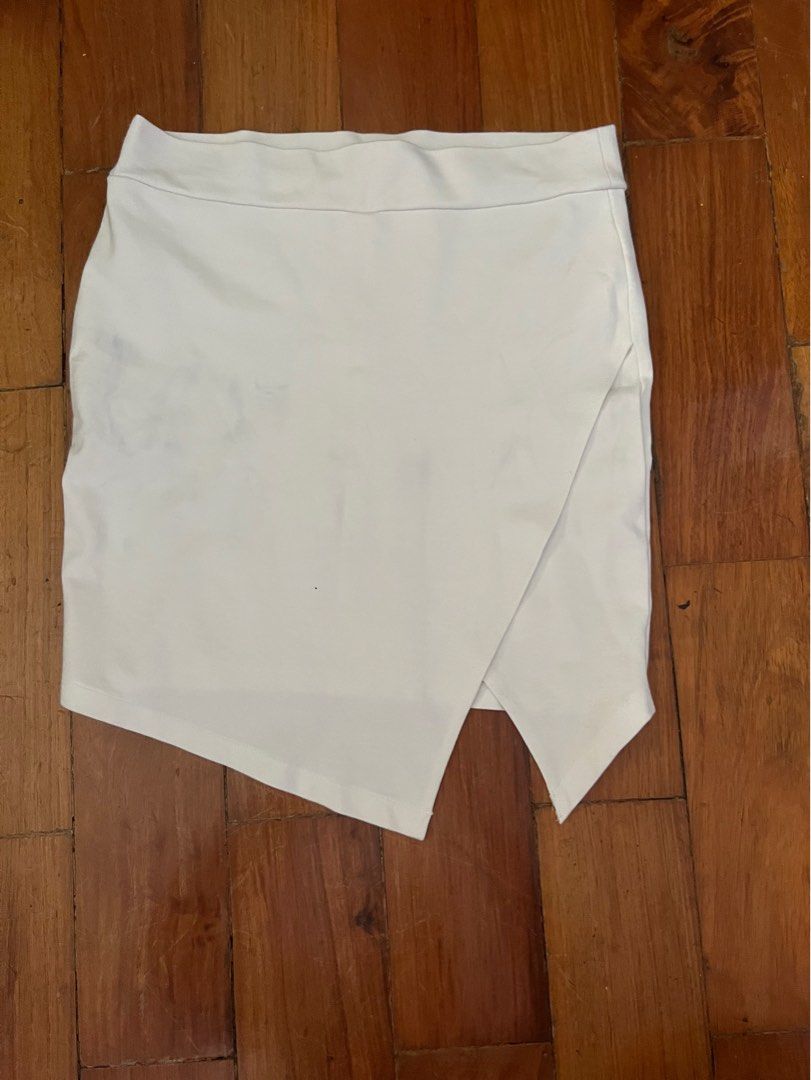 Forever 21 white wrap skirt online
