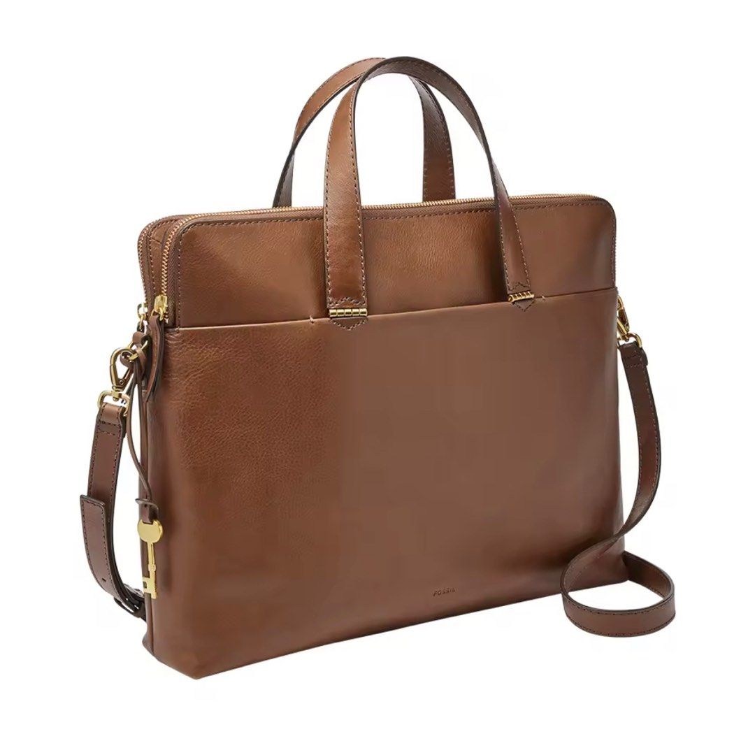 Bridgitte laptop 2025 bag fossil