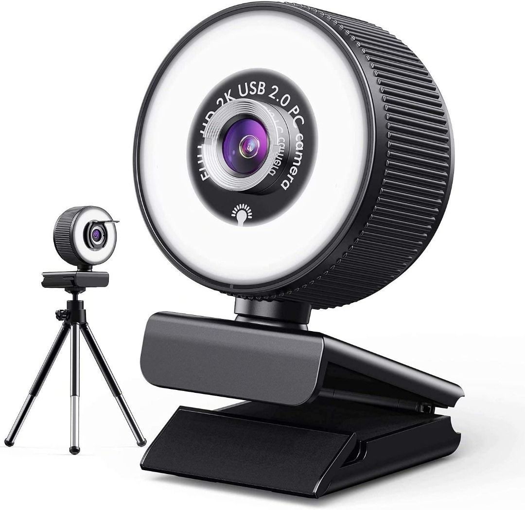 NexiGo N960E 1080P 60FPS Webcam with Light, Software Included, Fast  AutoFocus, Built-in Privacy Cover, USB Web Camera, Dual Stereo Microphone,  for