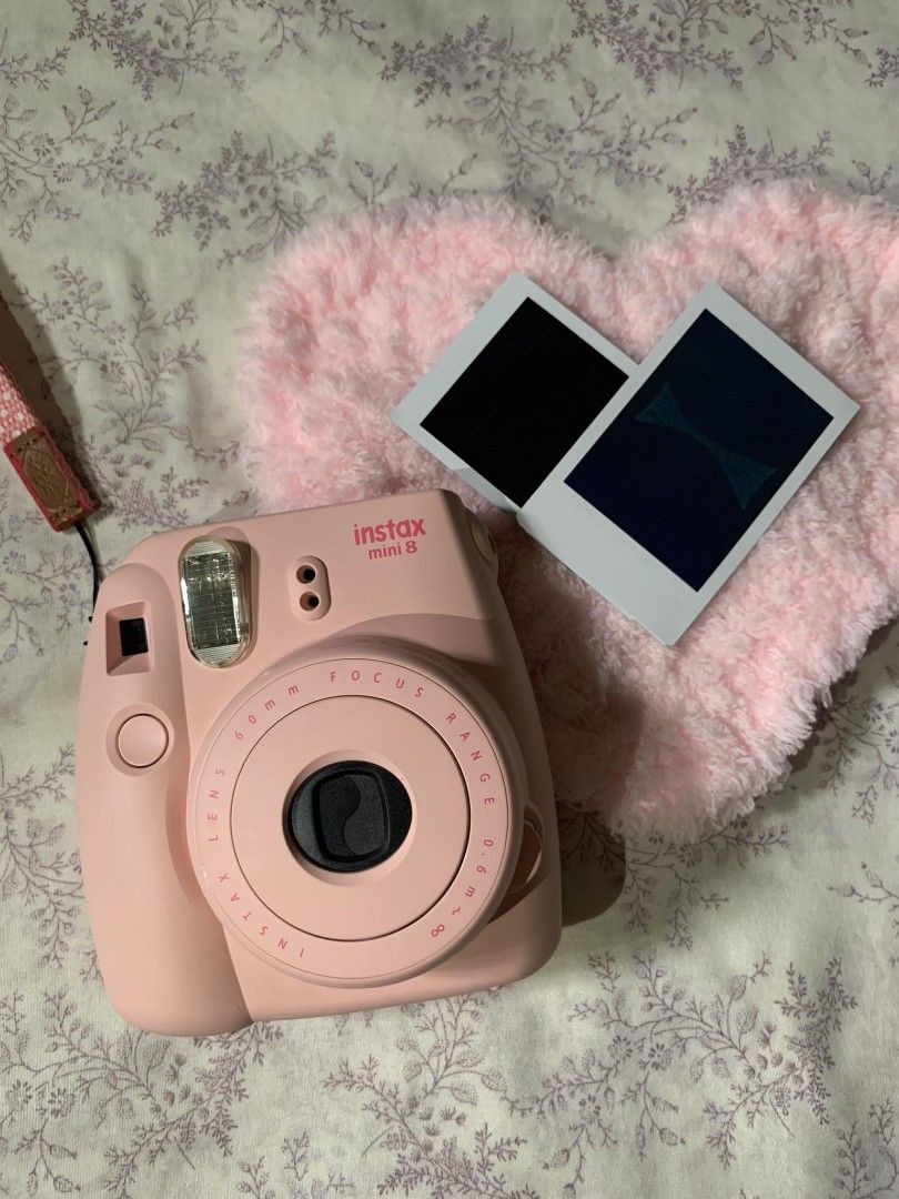 pink polaroid camera aesthetic