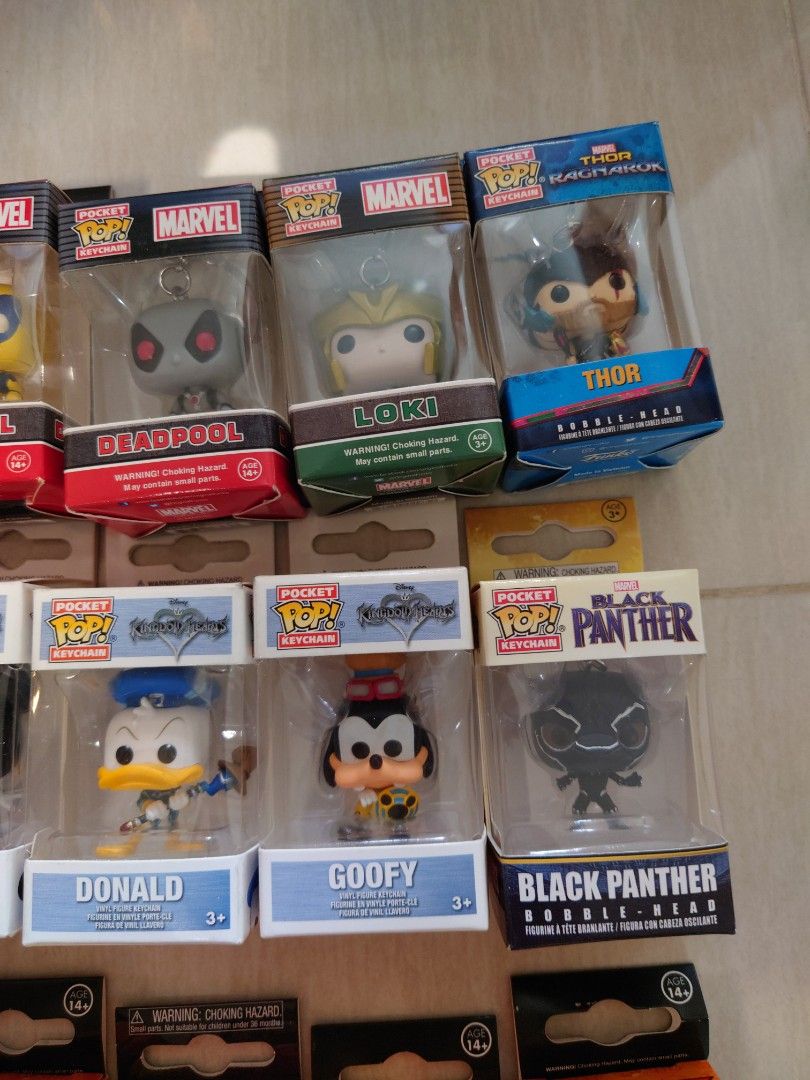 Funko pop keychain iron man Deadpool loki Thor black panther marvel baby  groot mickey mouse Donald duck goofy kingdom hearts Wolverine DragonBall z 