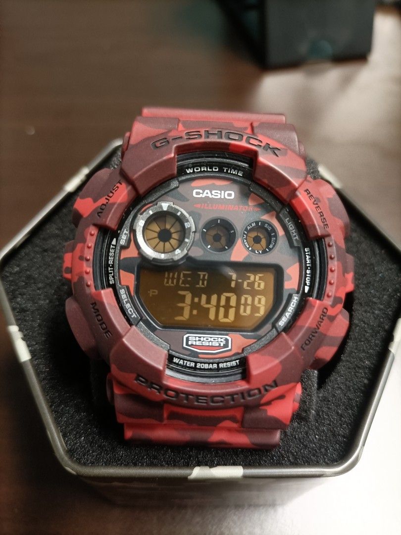 G shock army red outlet