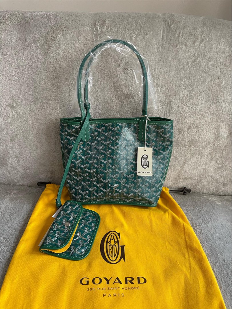 Authentic Goyard Mini Anjou Green, Luxury, Bags & Wallets on Carousell